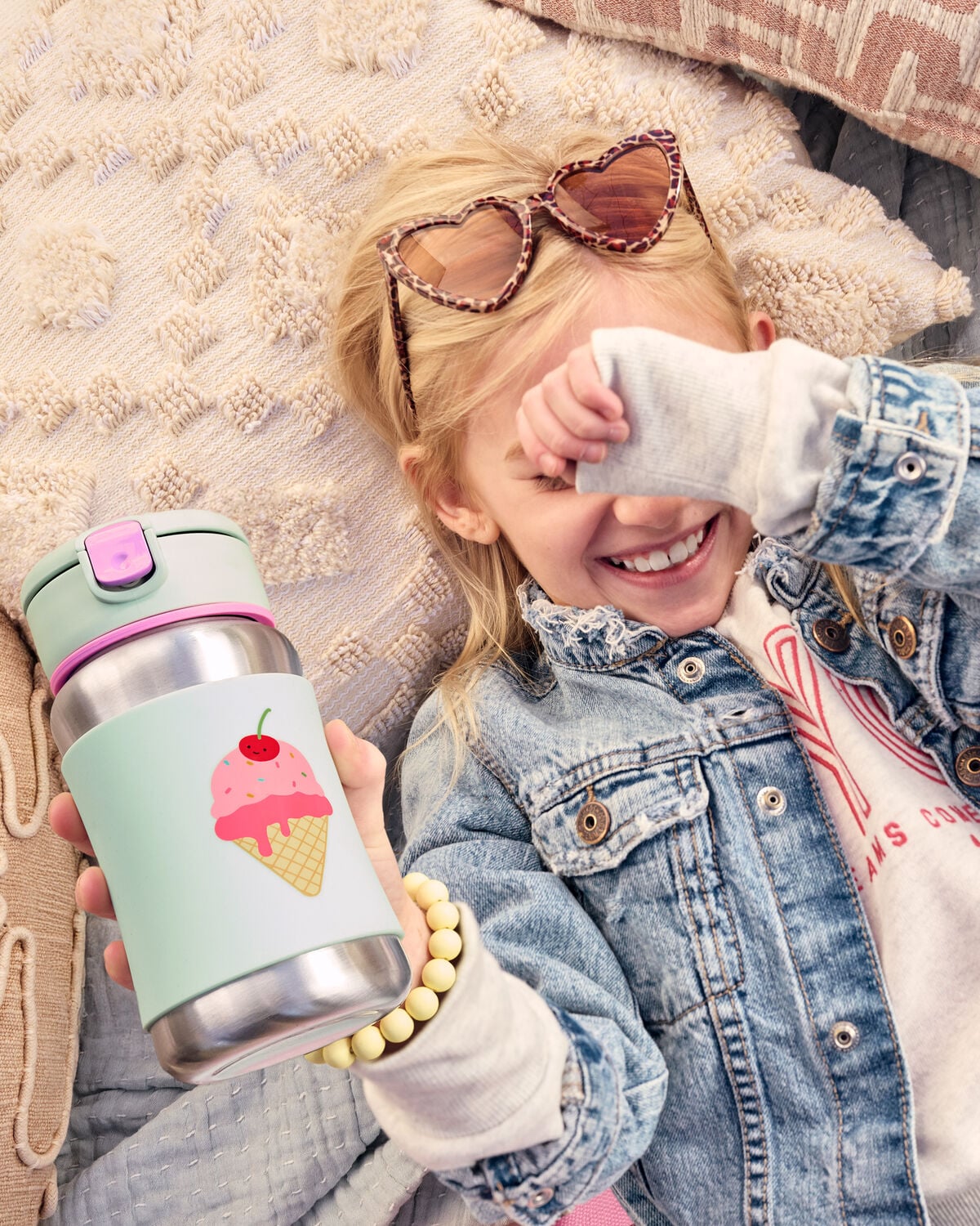 Spark Style Stainless Steel Straw Bottle - Ice cream - Image 3