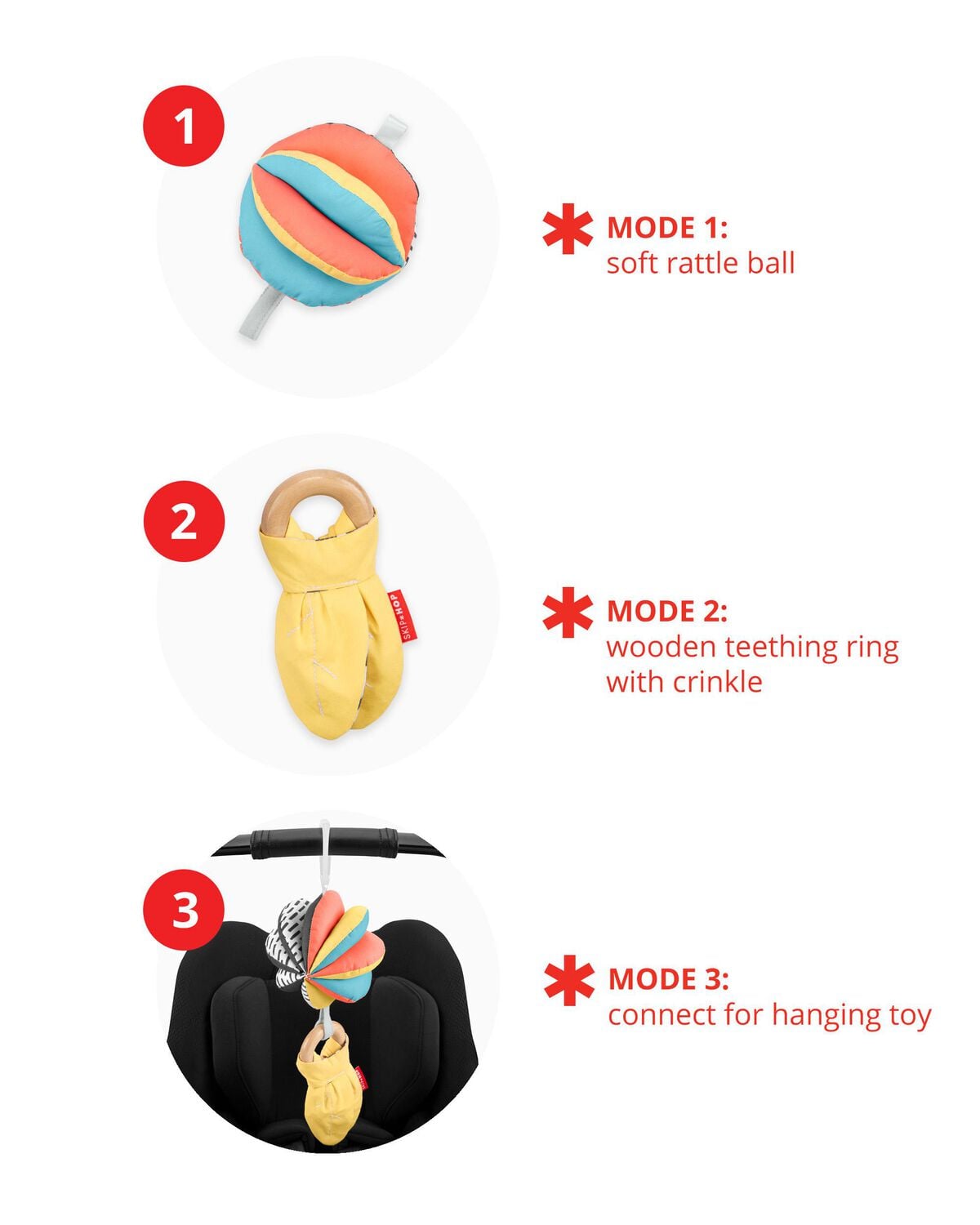 Discoverosity 3-in-1 Montessori-Inspired Baby Stroller Toy - Image 3
