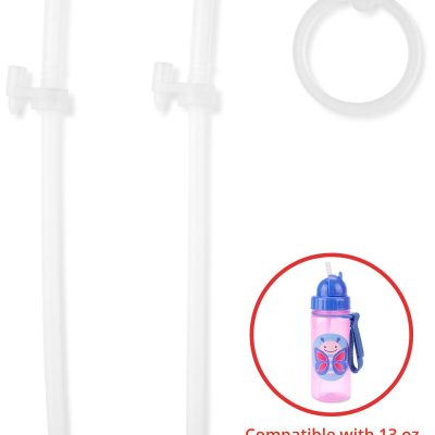 Zoo Straw Bottle (13 oz) Extra Straws - 2-Pack
