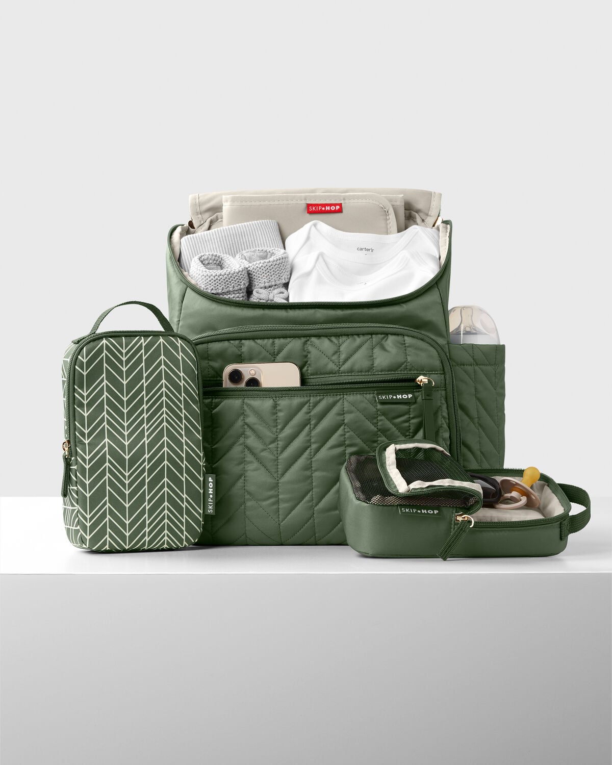 Forma Backpack Diaper Bag - Sage - Image 3