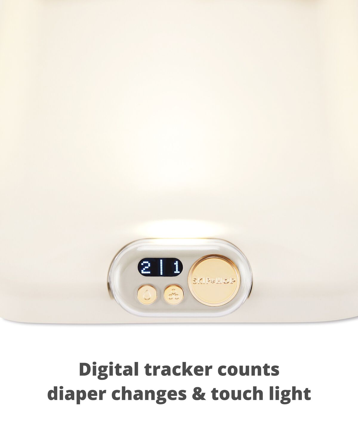 Nursery Style Light-Up Changing Pad & Diaper Tracker - Oat - Image 3