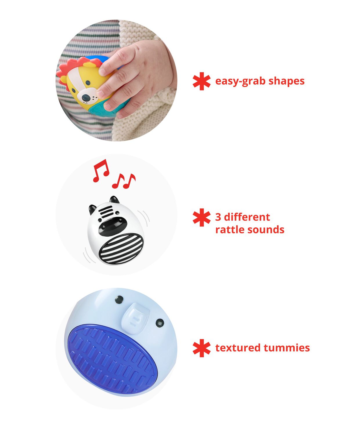 Jungle Beats Baby Egg Shaker Set of 3 - Image 3