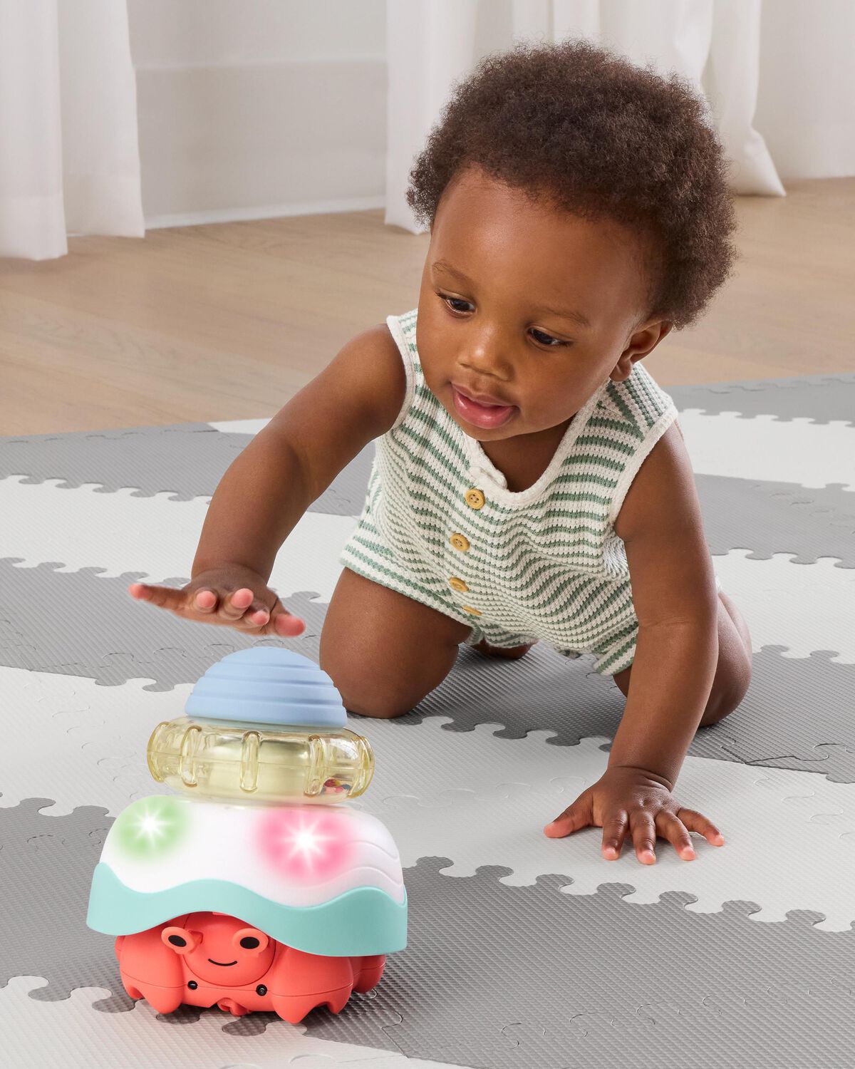 Seascape Stack & Crawl 4-in-1 Crab Baby Crawl Toy - Image 2