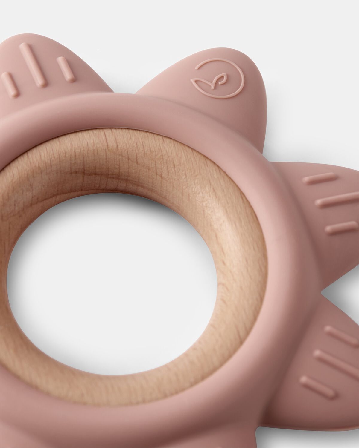 Baby Little Planet Silicone & Wood Teether - Pink - Image 3