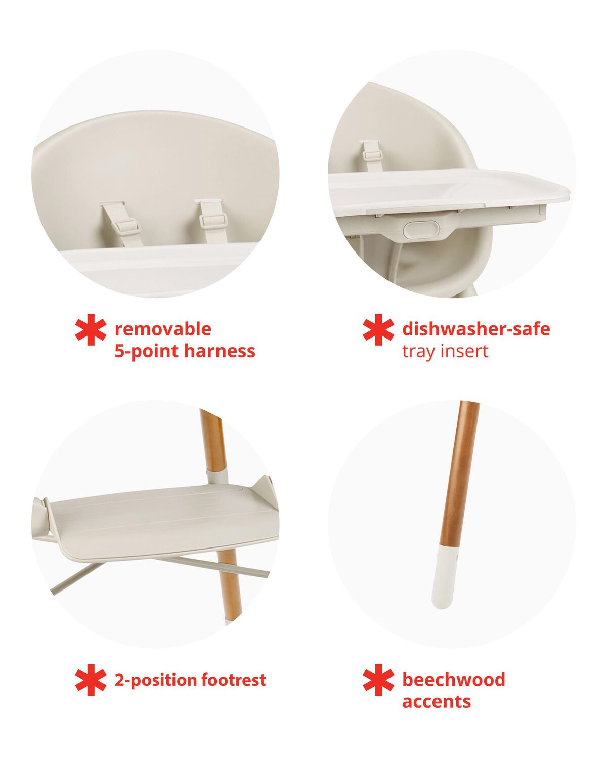 EON 4-in-1 High Chair - Oat - Image 3