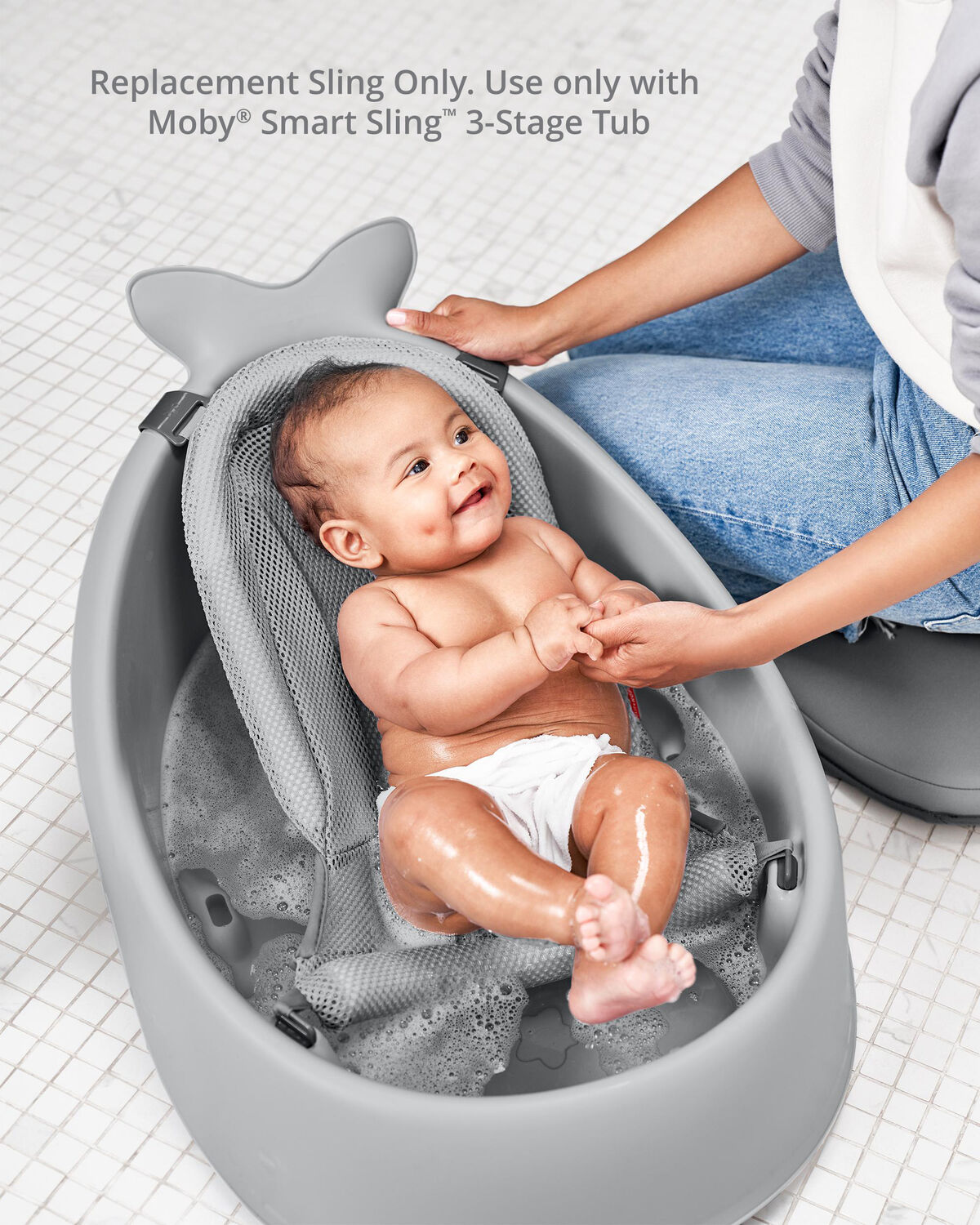 MOBY® Smart Sling™ 3-Stage Tub Sling - Grey - Image 2