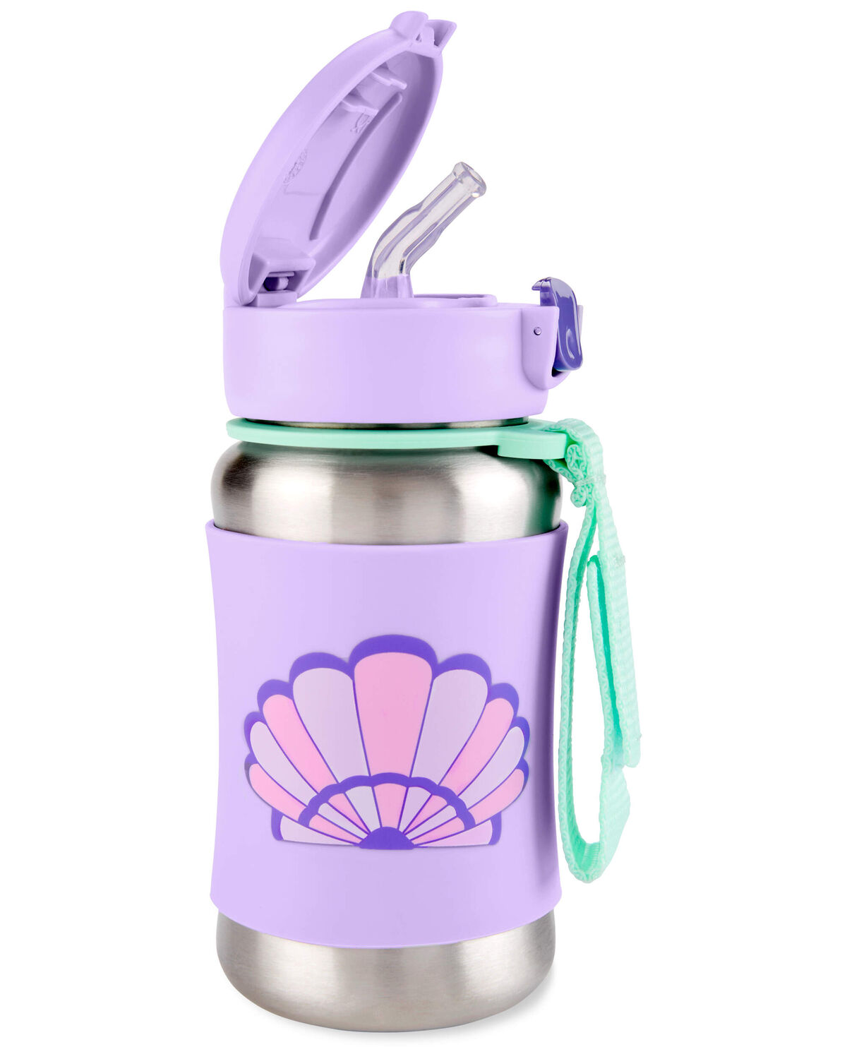 Spark Style Stainless Steel Straw Bottle - Seashell - Image 2