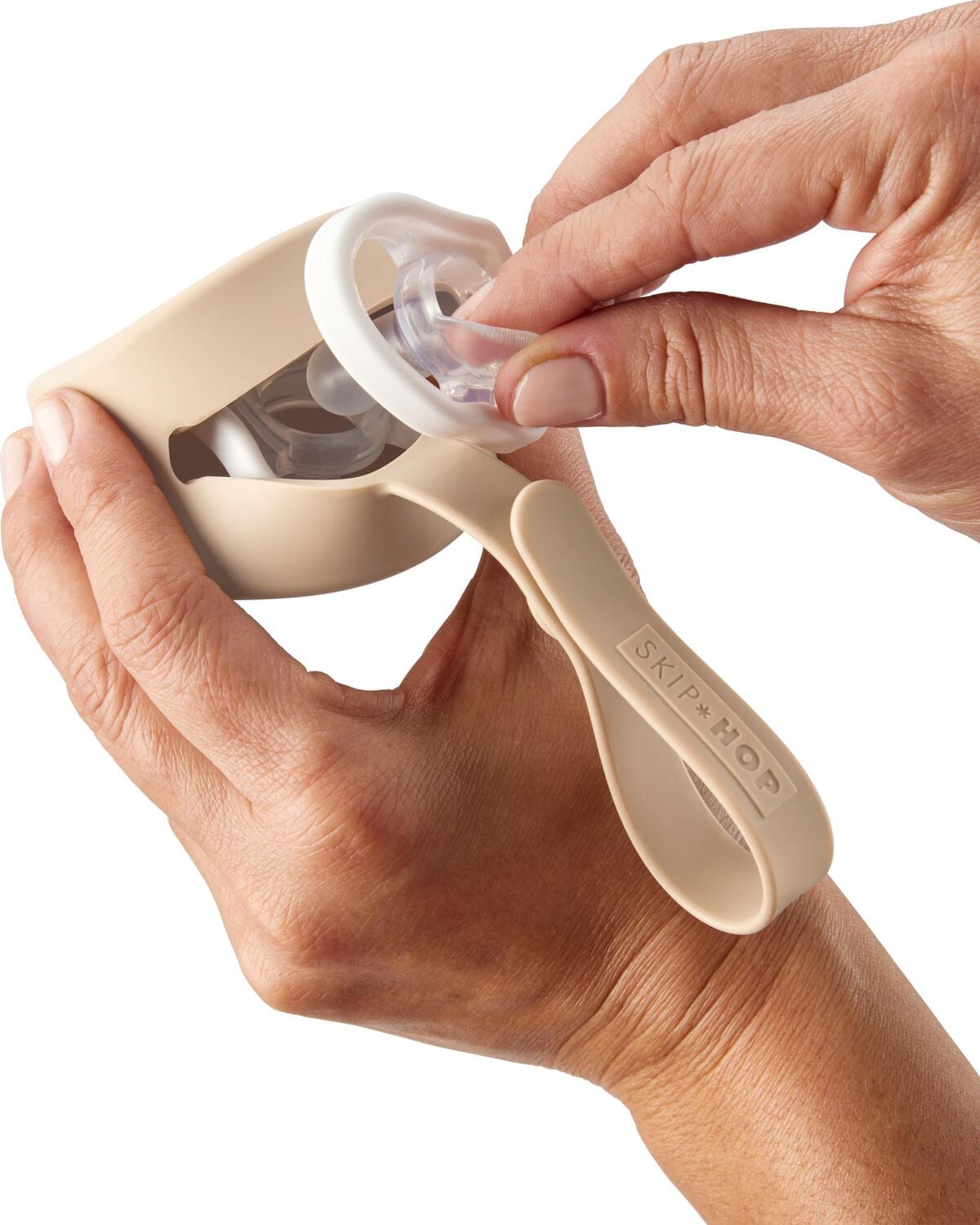 Silicone Pacifier Holder - Oat - Image 6