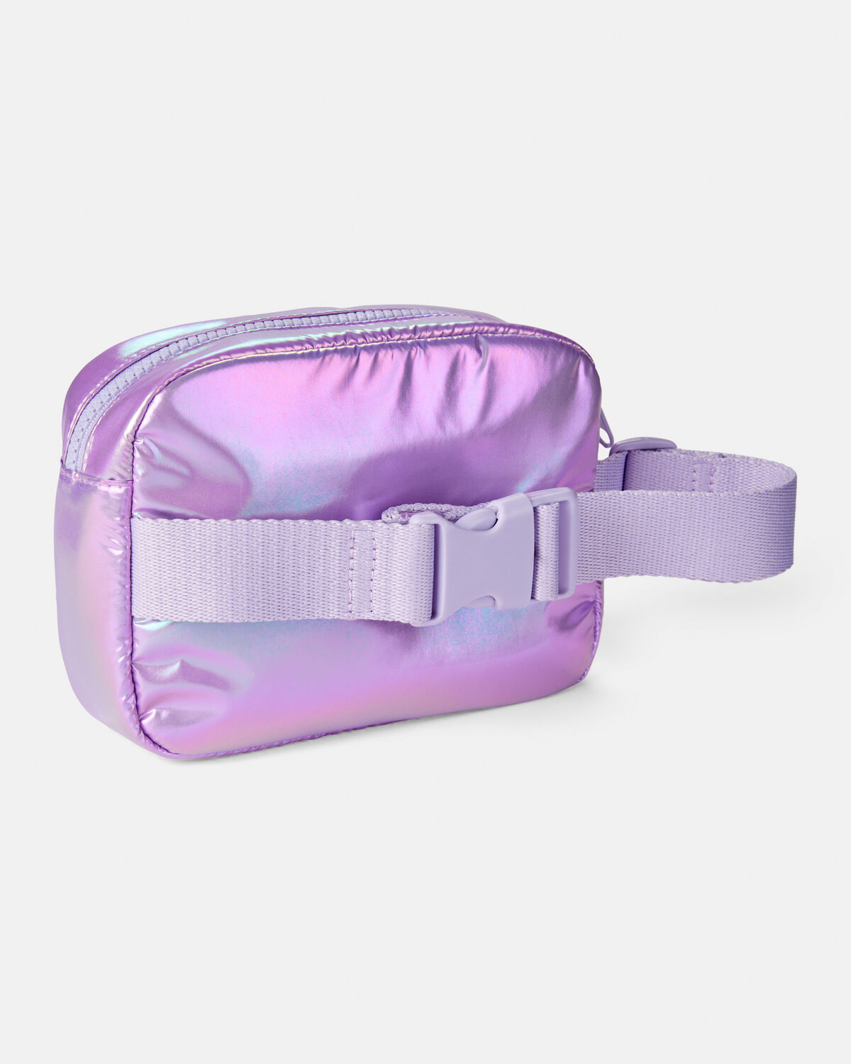 Girls Quilted Shiny Sling Bag - Purple - Image 2