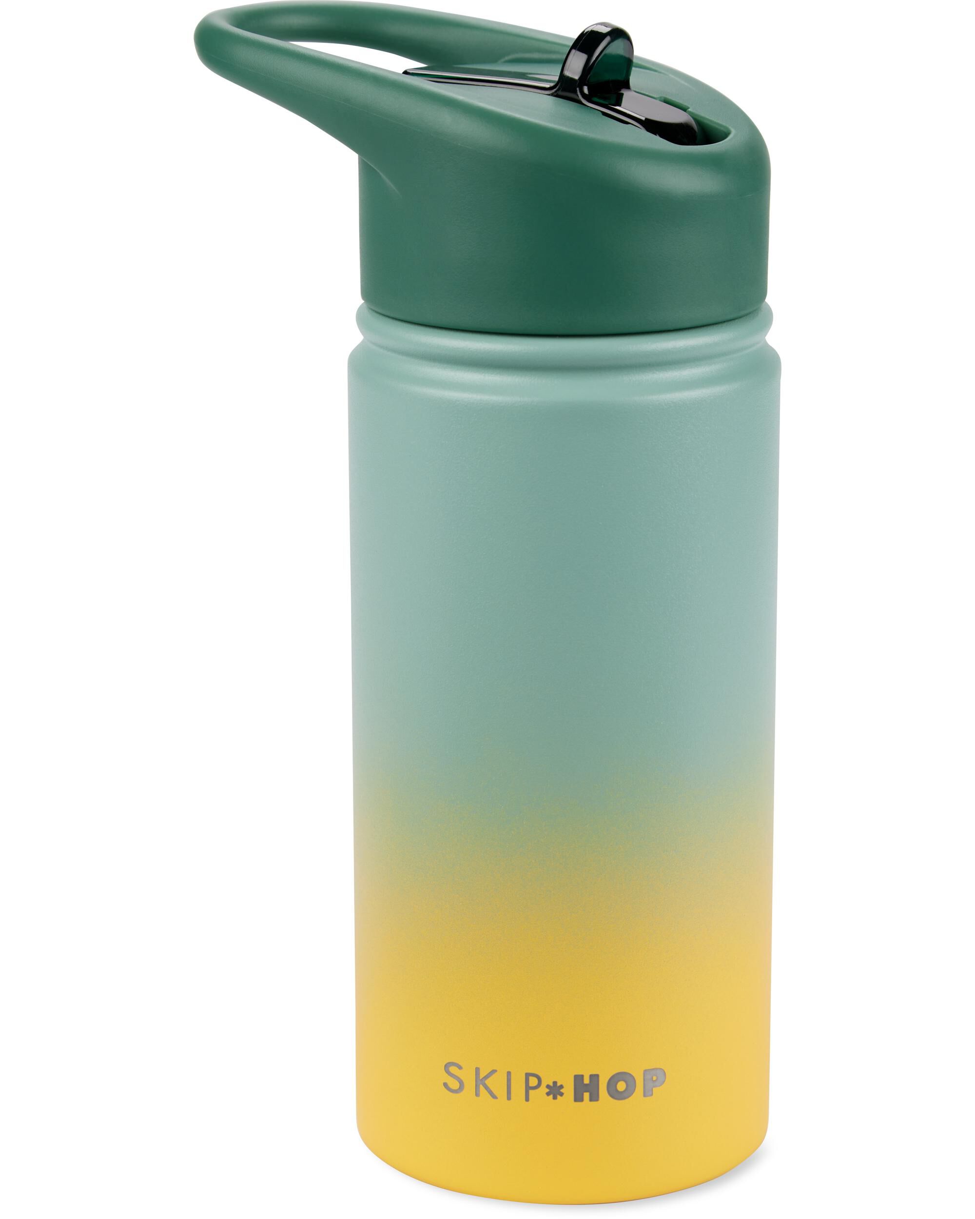 Wander Stainless Steel Straw Bottle - Ombré Green - Image 3