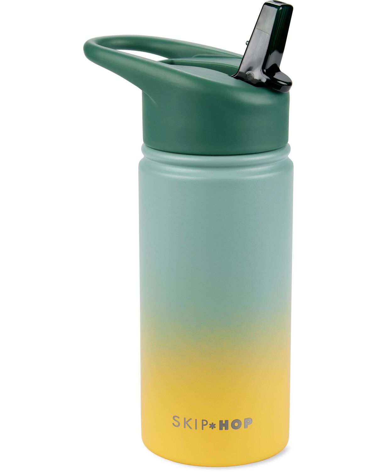 Wander Stainless Steel Straw Bottle - Ombré Green - Image 2