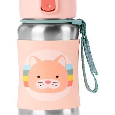 ZOO Stainless Steel Kid Straw Bottle - Cat