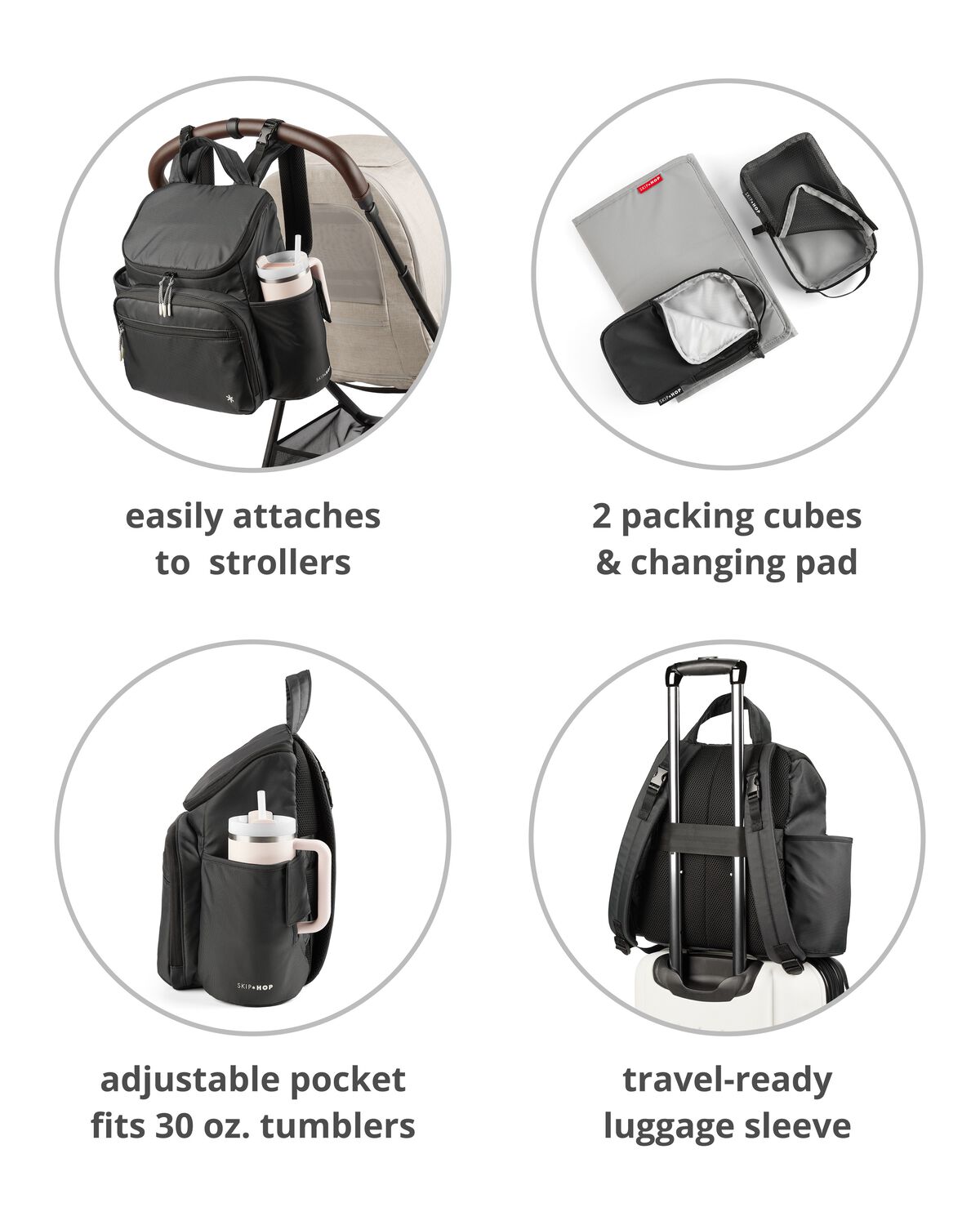 Forma Next Backpack Diaper Bag - Black - Image 4