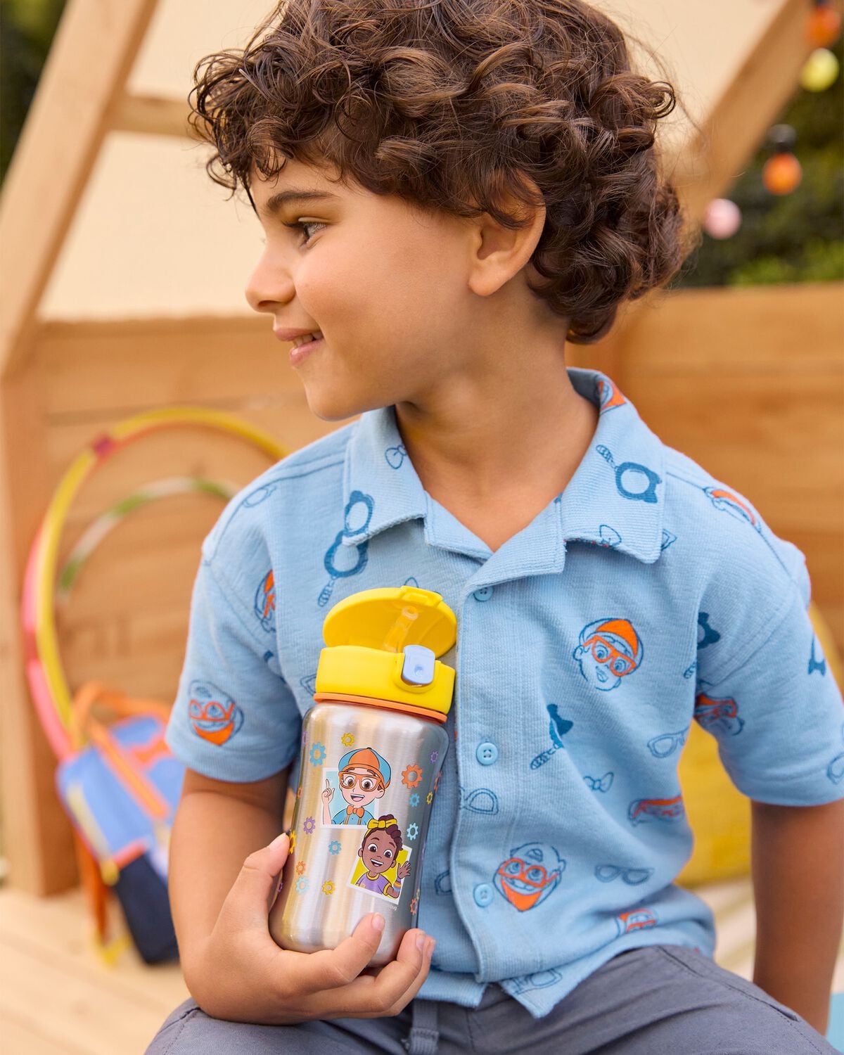 Blippi & Meekah Stainless Steel Straw Bottle - Image 2