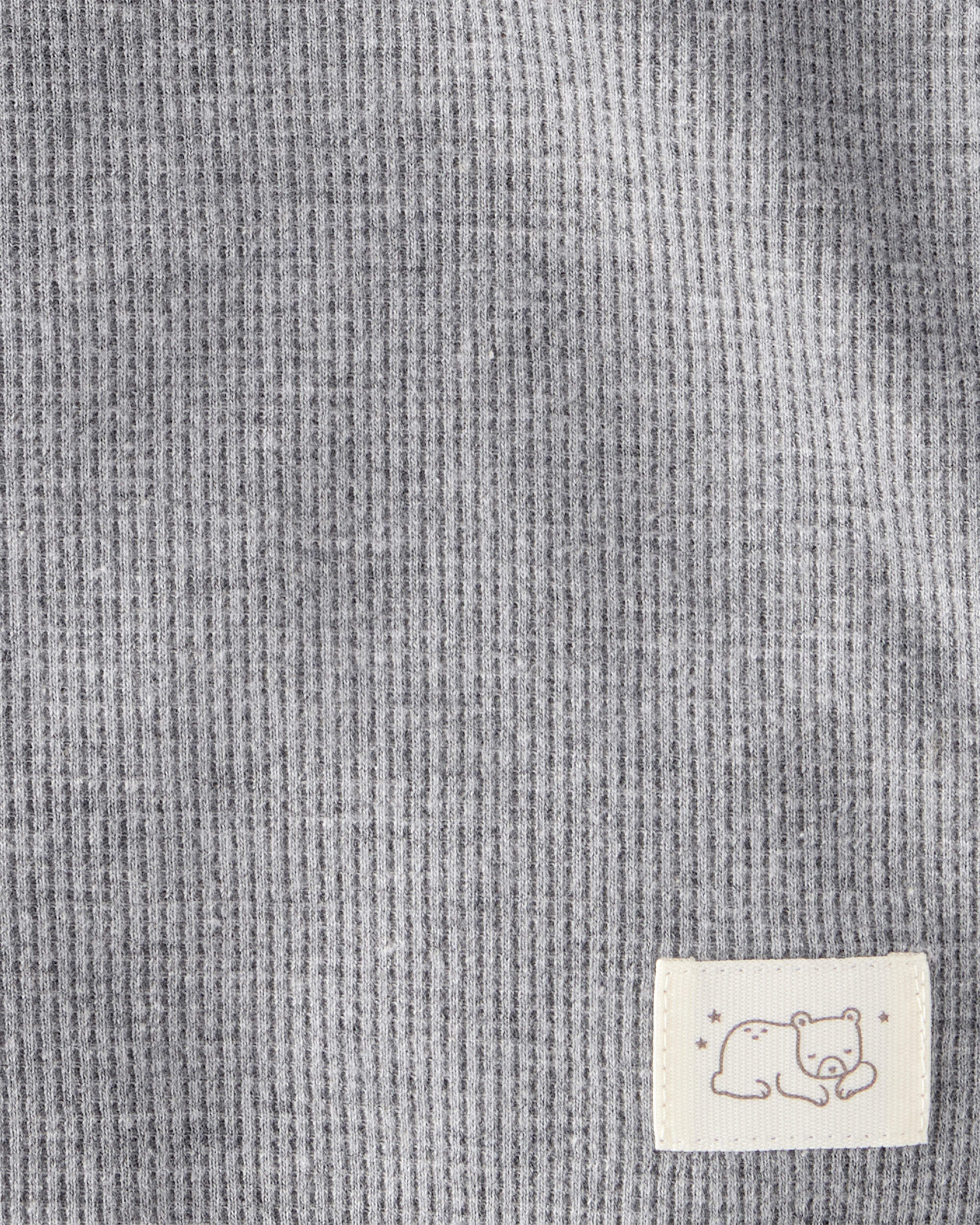 Baby 2-Pack Waffle Knit Blankets - Grey/Navy - Image 4