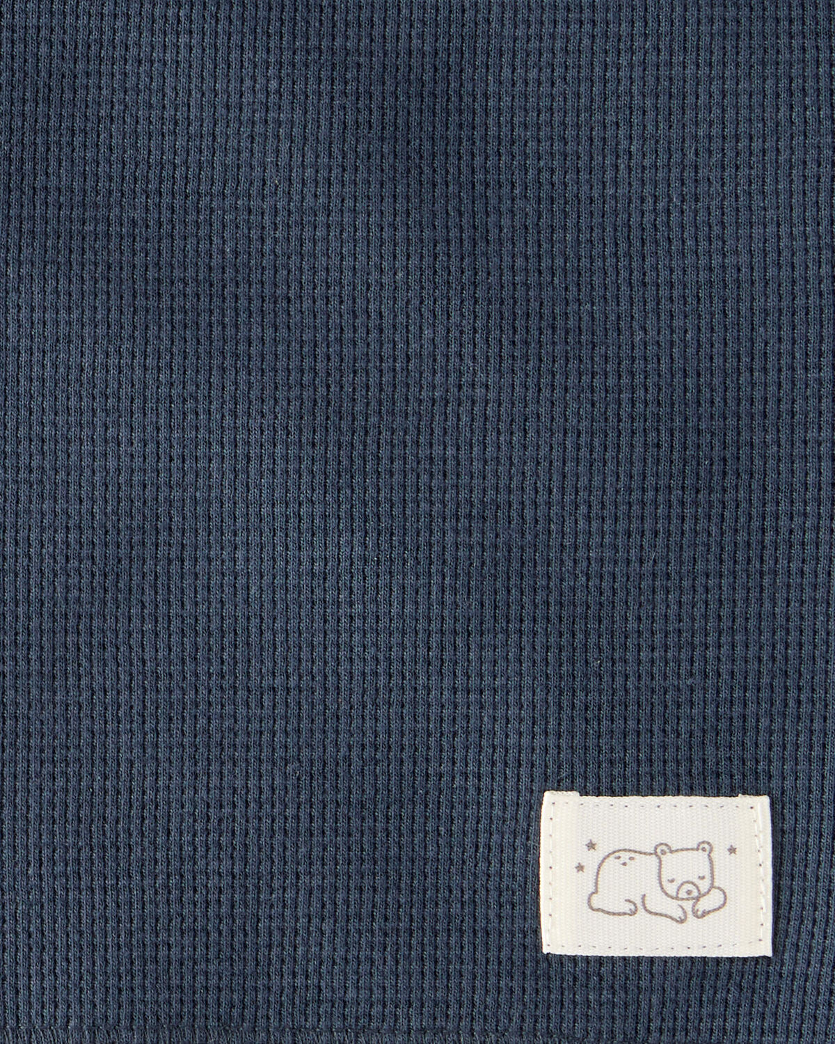 Baby 2-Pack Waffle Knit Blankets - Grey/Navy - Image 3