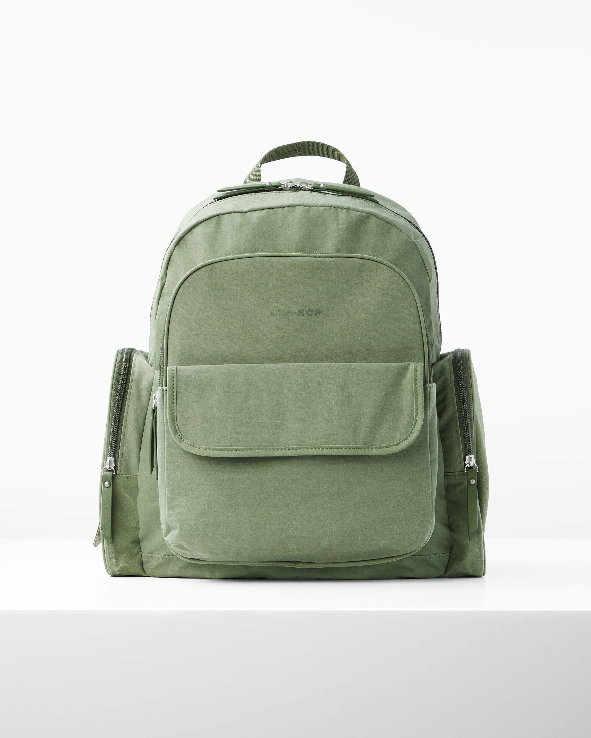 Luna Backpack Diaper Bag - Heather Grey - Image 6