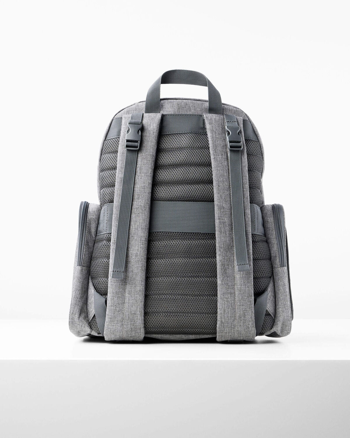 Luna Backpack Diaper Bag - Heather Grey - Image 4