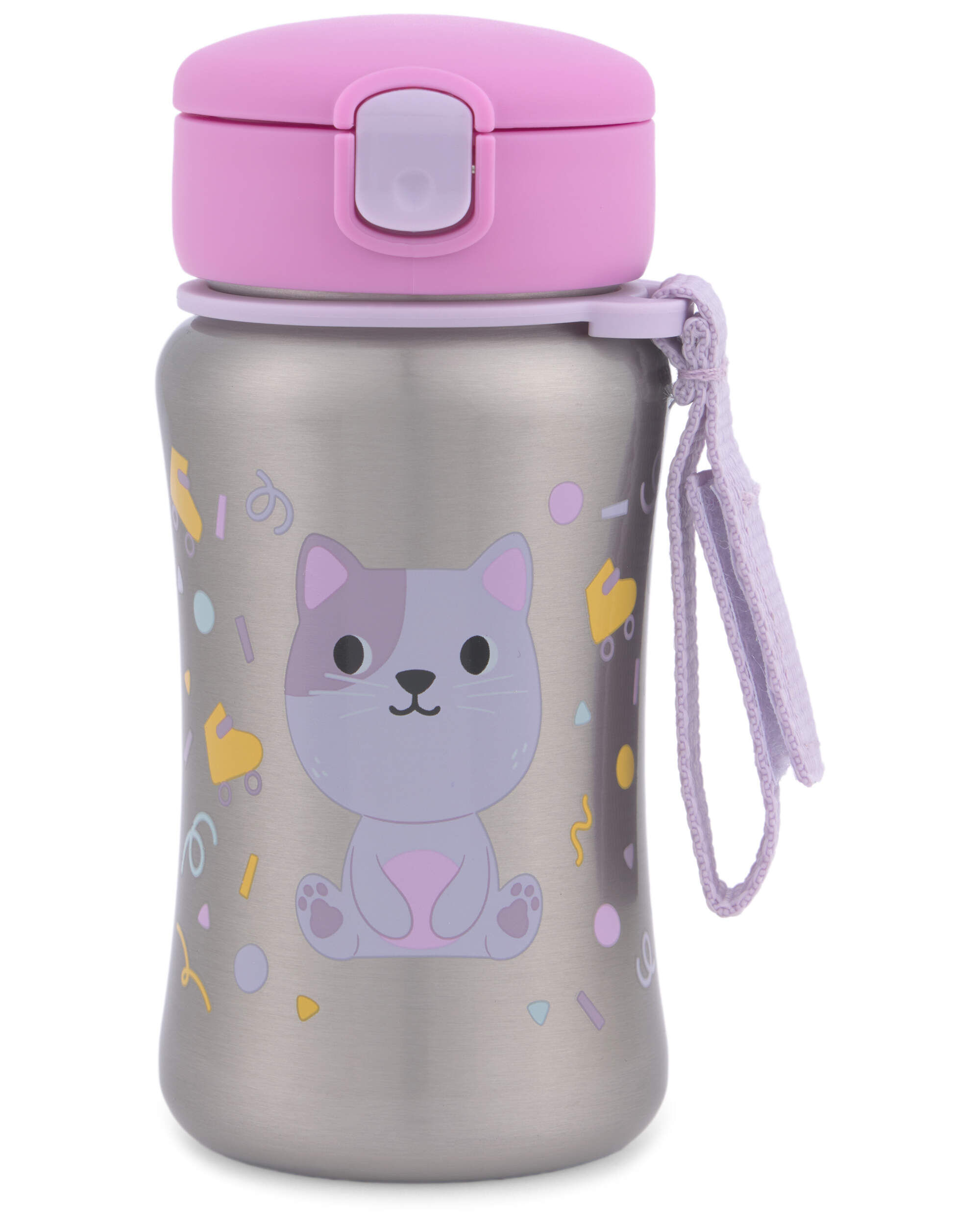 Besties Squad Stainless Steel Straw Bottle - Cleo Cat - Image 4