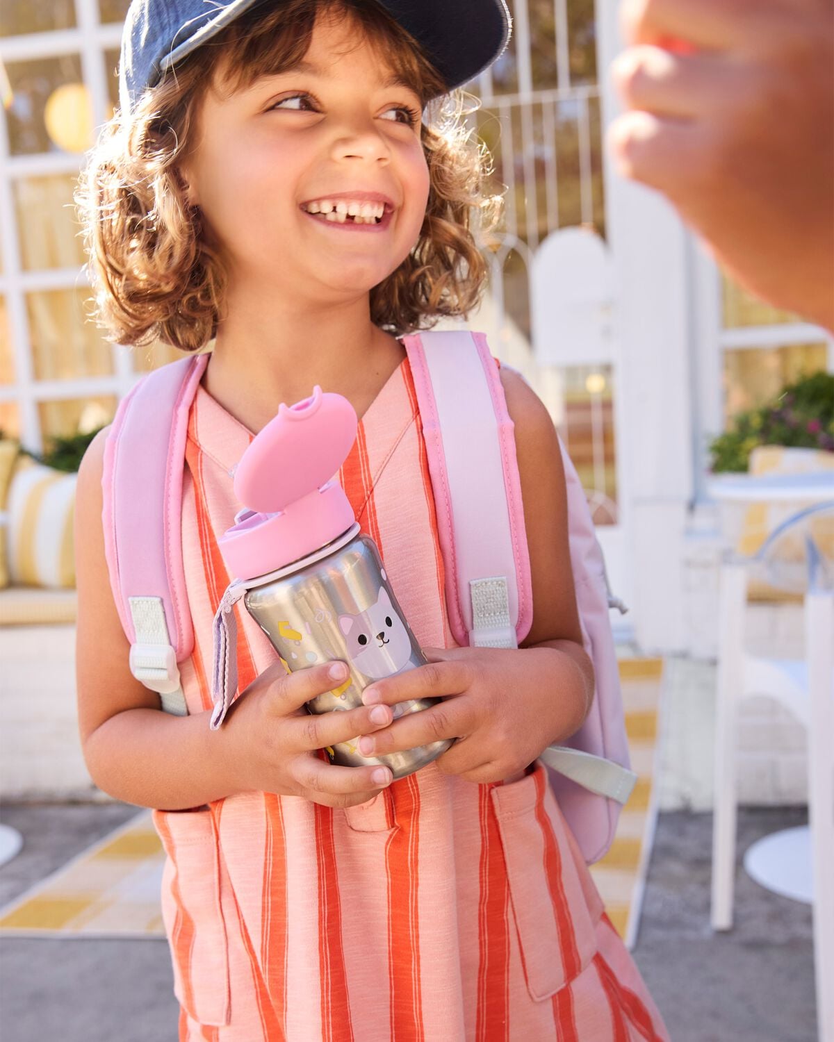 Besties Squad Stainless Steel Straw Bottle - Cleo Cat - Image 2