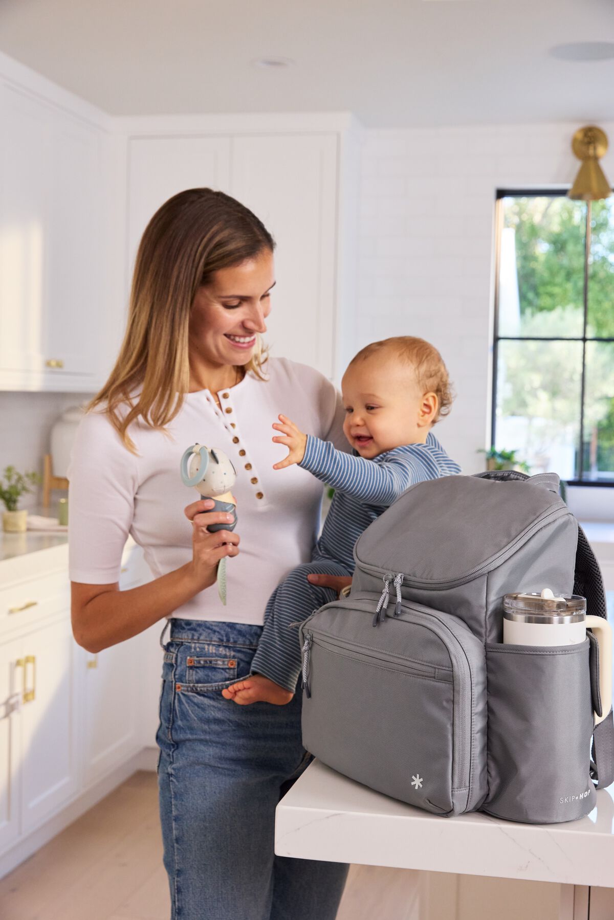 Forma Next Backpack Diaper Bag - Grey - Image 2