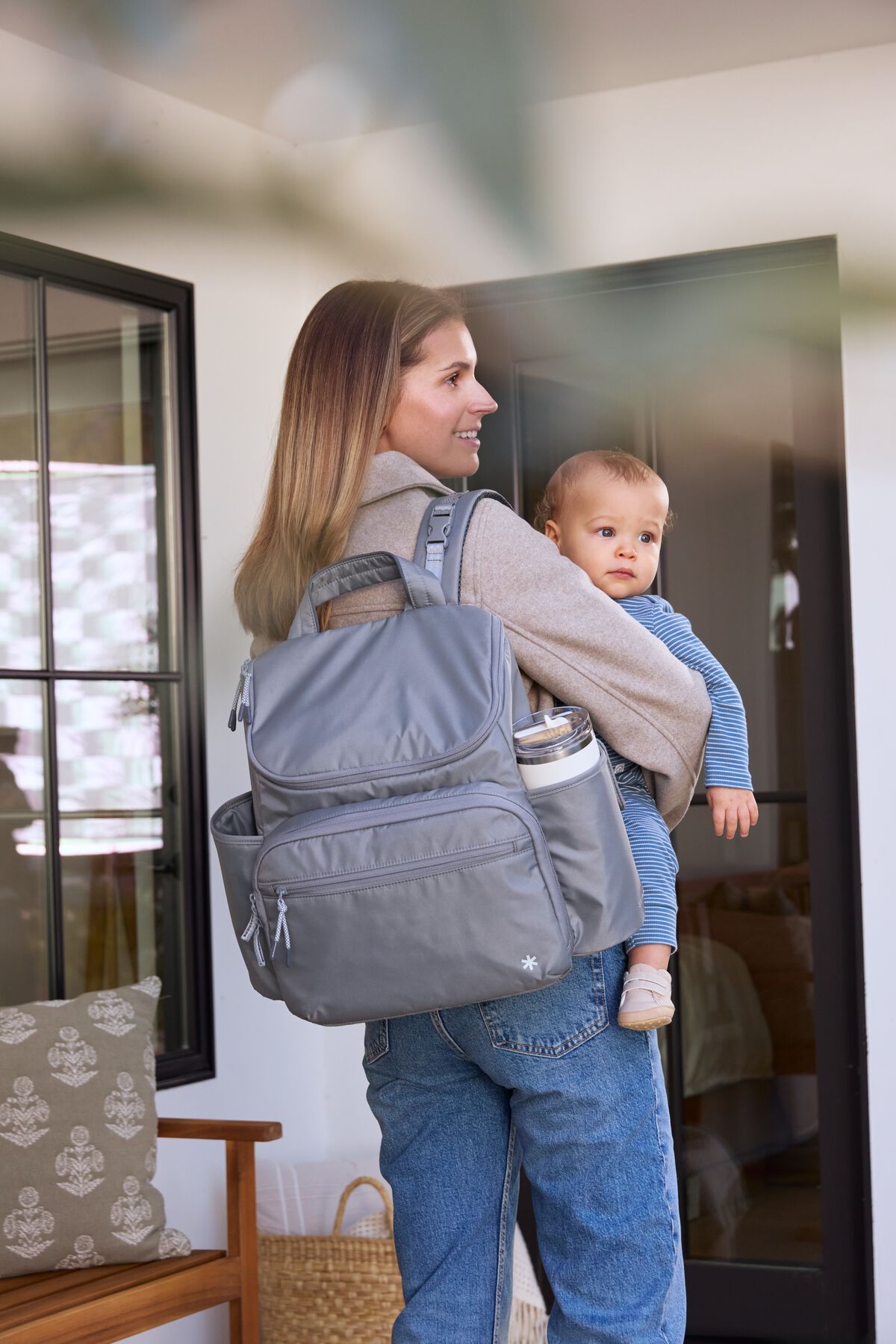 Forma Next Backpack Diaper Bag - Grey - Image 5