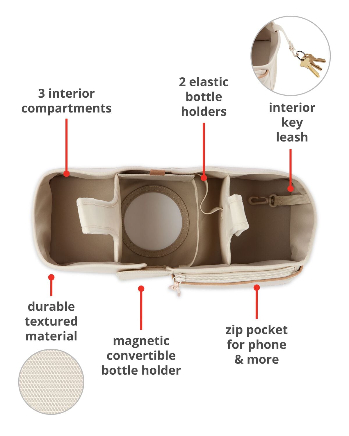 Ultimate Stroller Organizer - Oat - Image 5