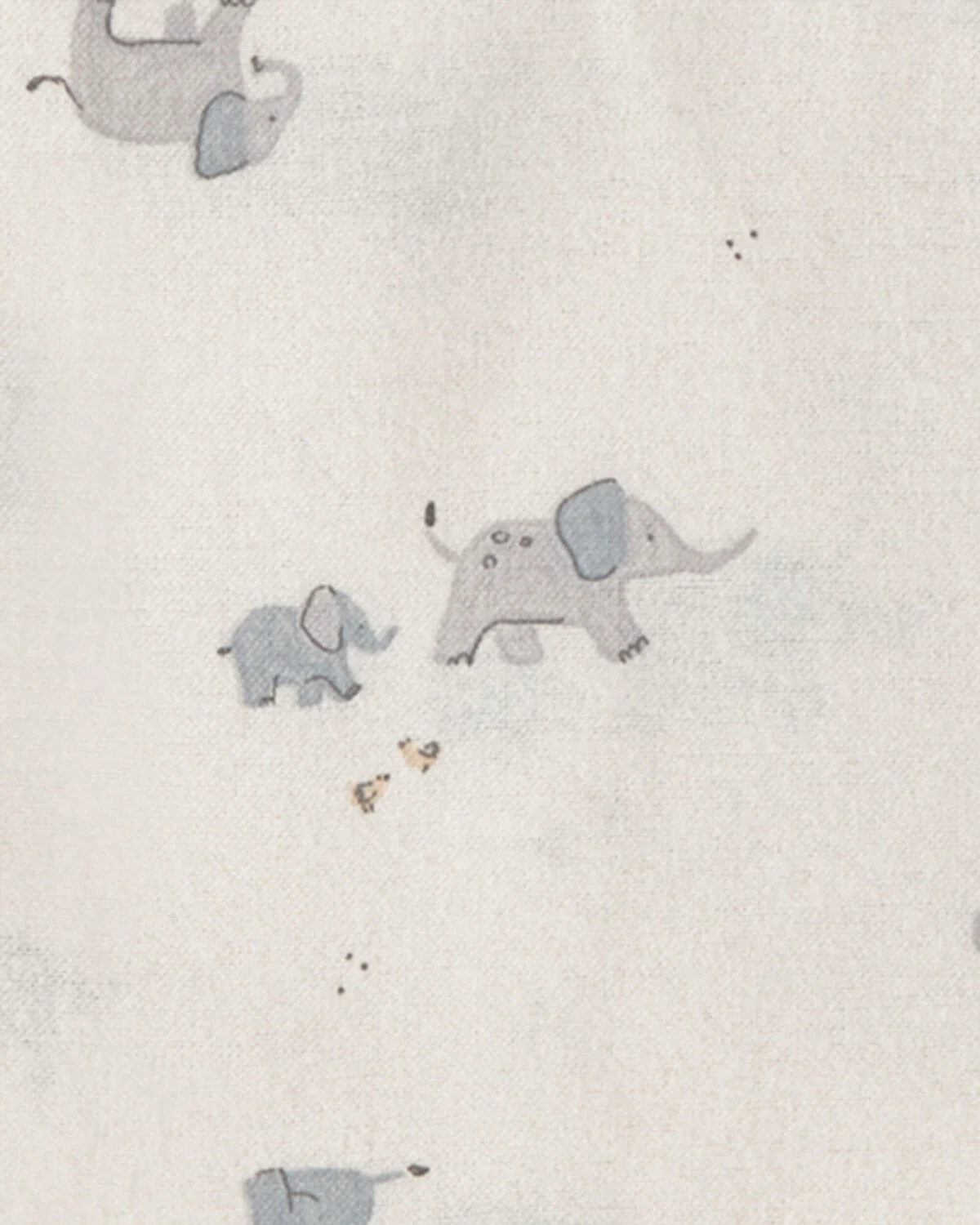 Baby 4-Pack Elephant Receiving Blankets - Grey/Ivory - Image 2