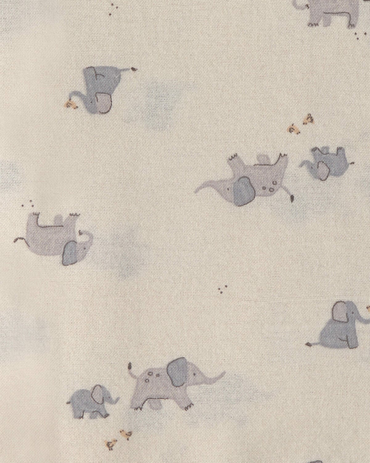 Baby 4-Pack Elephant Receiving Blankets - Grey/Ivory - Image 4