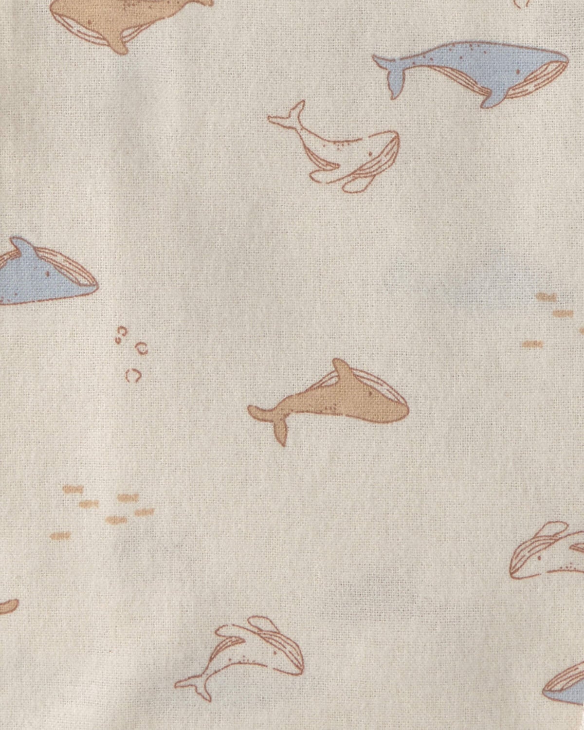 Baby 4-Pack Whale Receiving Blankets - Blue/Ivory - Image 2