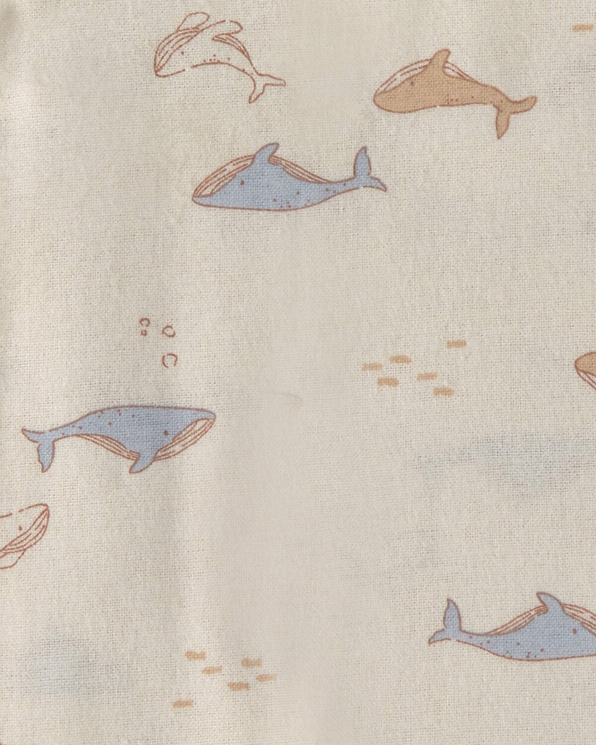 Baby 4-Pack Whale Receiving Blankets - Blue/Ivory - Image 4