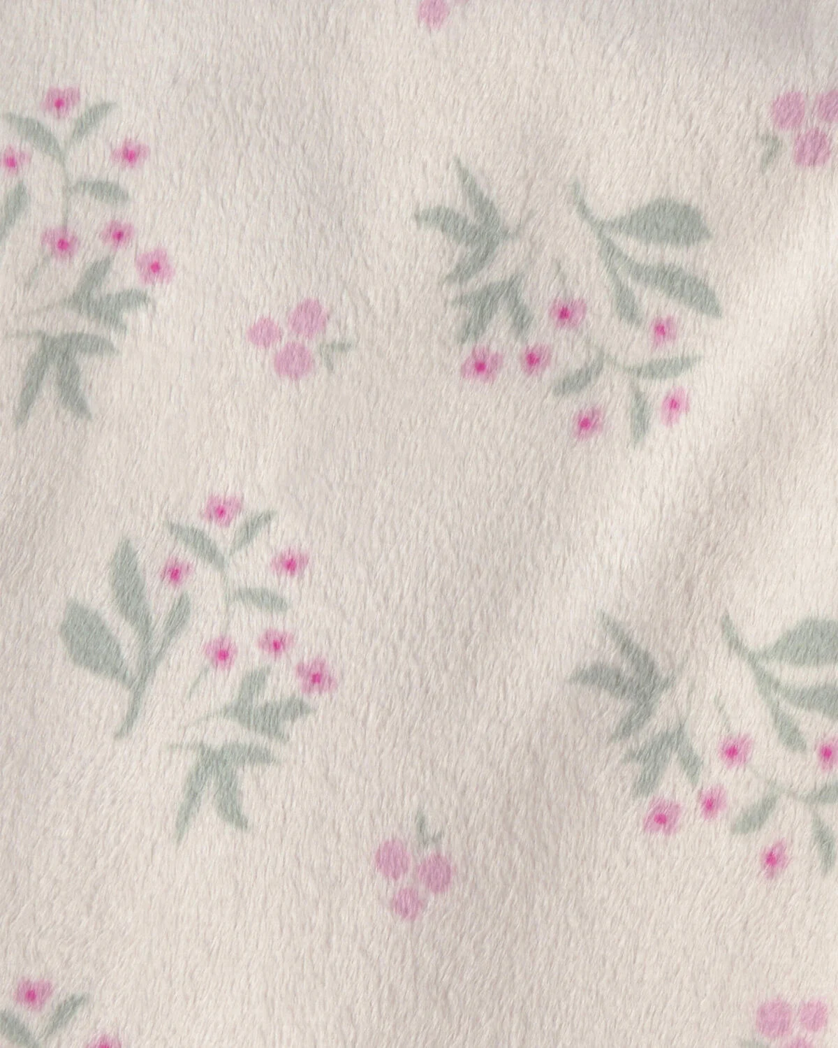 Baby Floral Plush Blanket - Purple/Ivory - Image 2