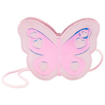 Butterfly Iridescent Crossbody Bag - Pink