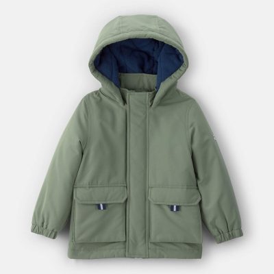 Toddler Boy Hooded Midweight Jacket - Green