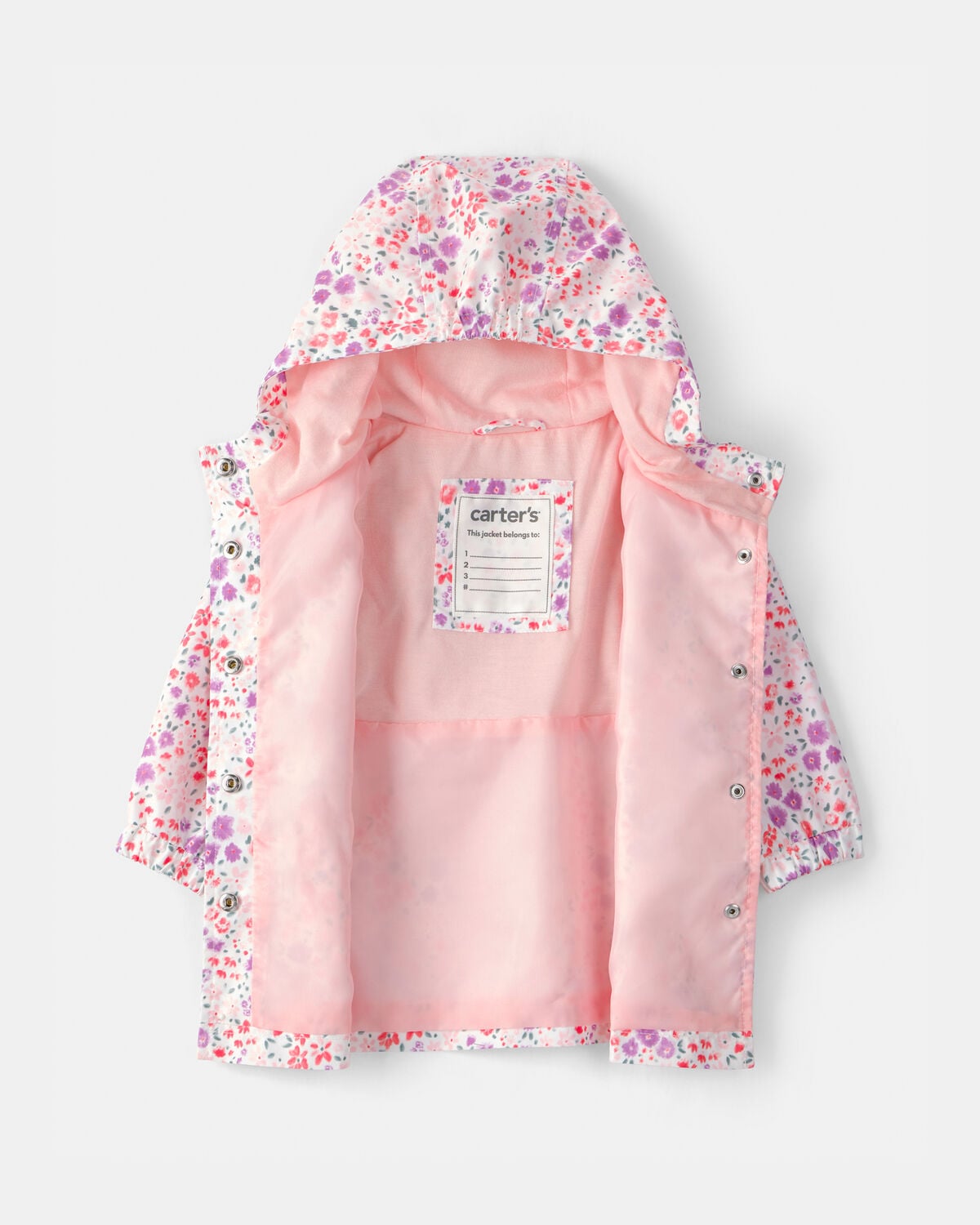 Baby Girl Floral Raincoat - Pink - Image 2