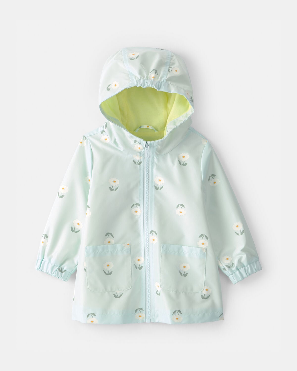 Baby Girl Floral Raincoat - Blue