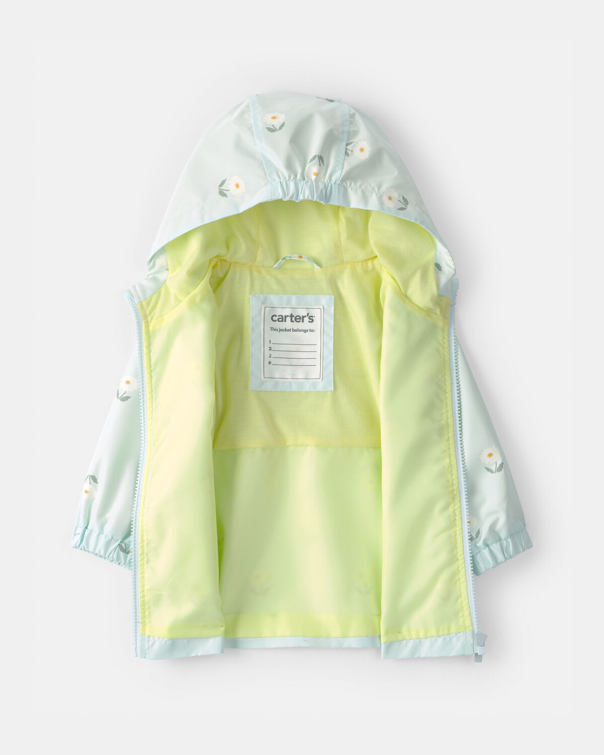 Baby Girl Floral Raincoat - Blue - Image 2