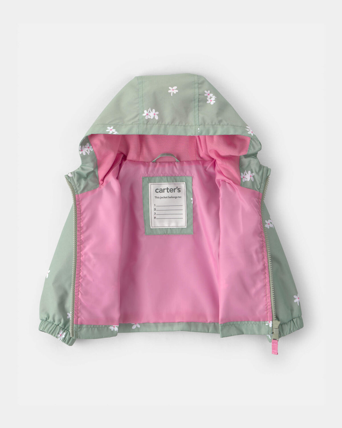 Baby Girl Floral Windbreaker - Green - Image 2