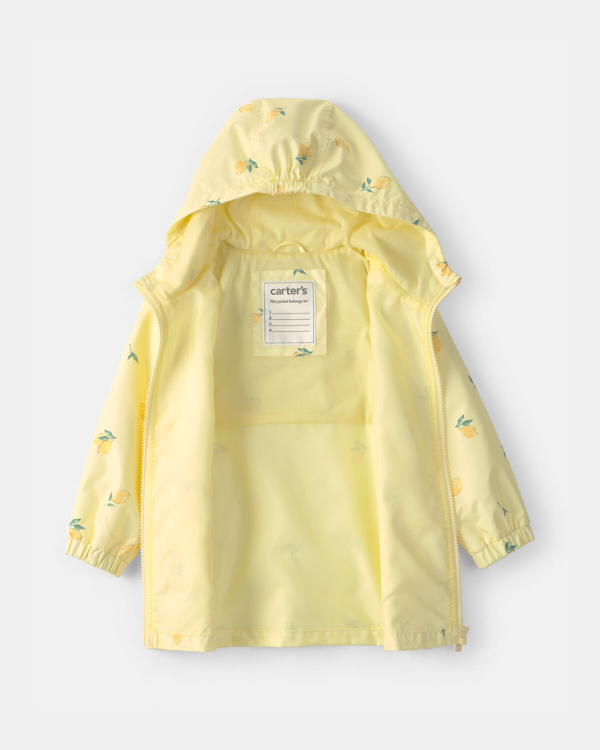 Toddler Girl Lemon Raincoat - Yellow - Image 2