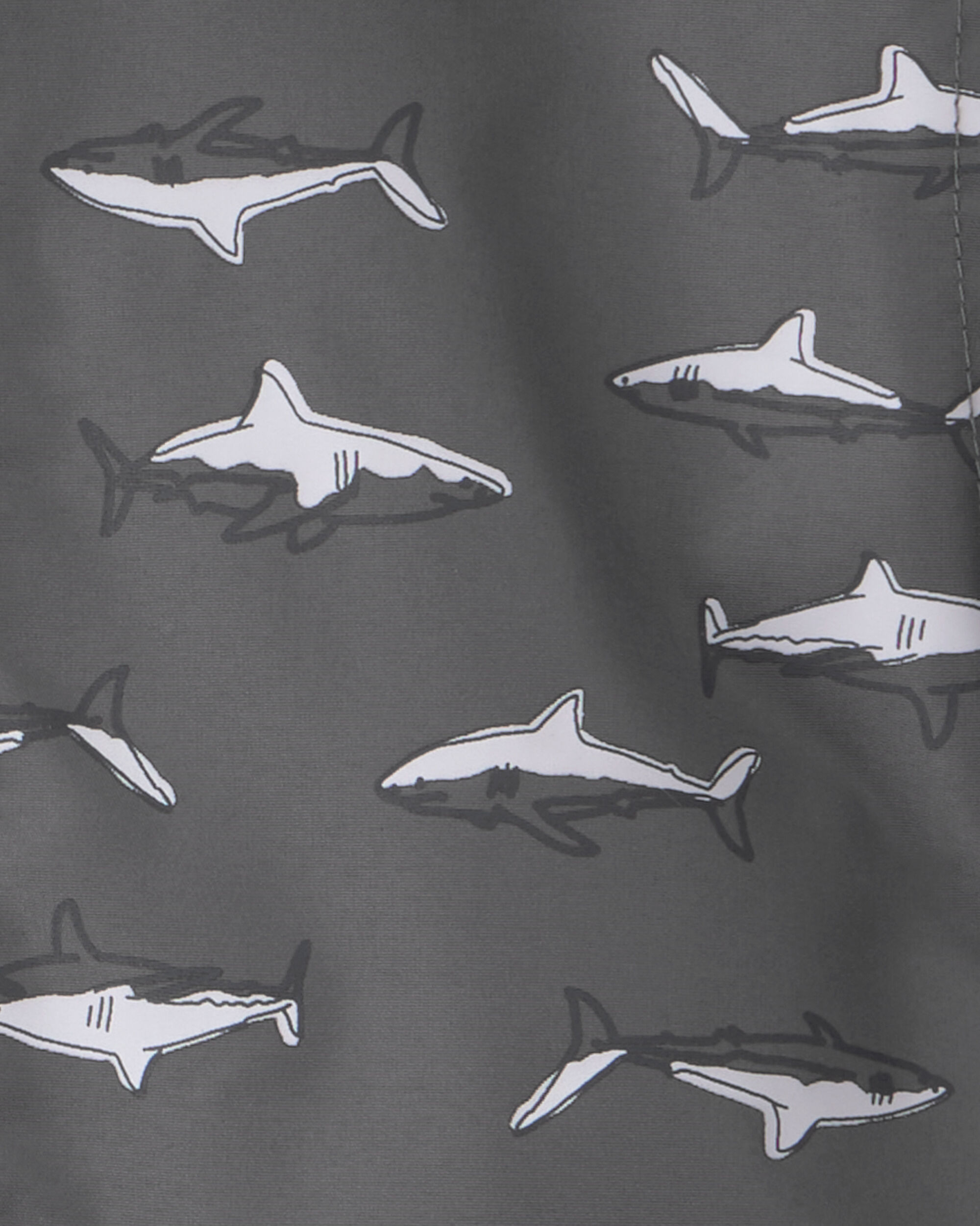 Toddler Boy Shark Raincoat - Grey - Image 4