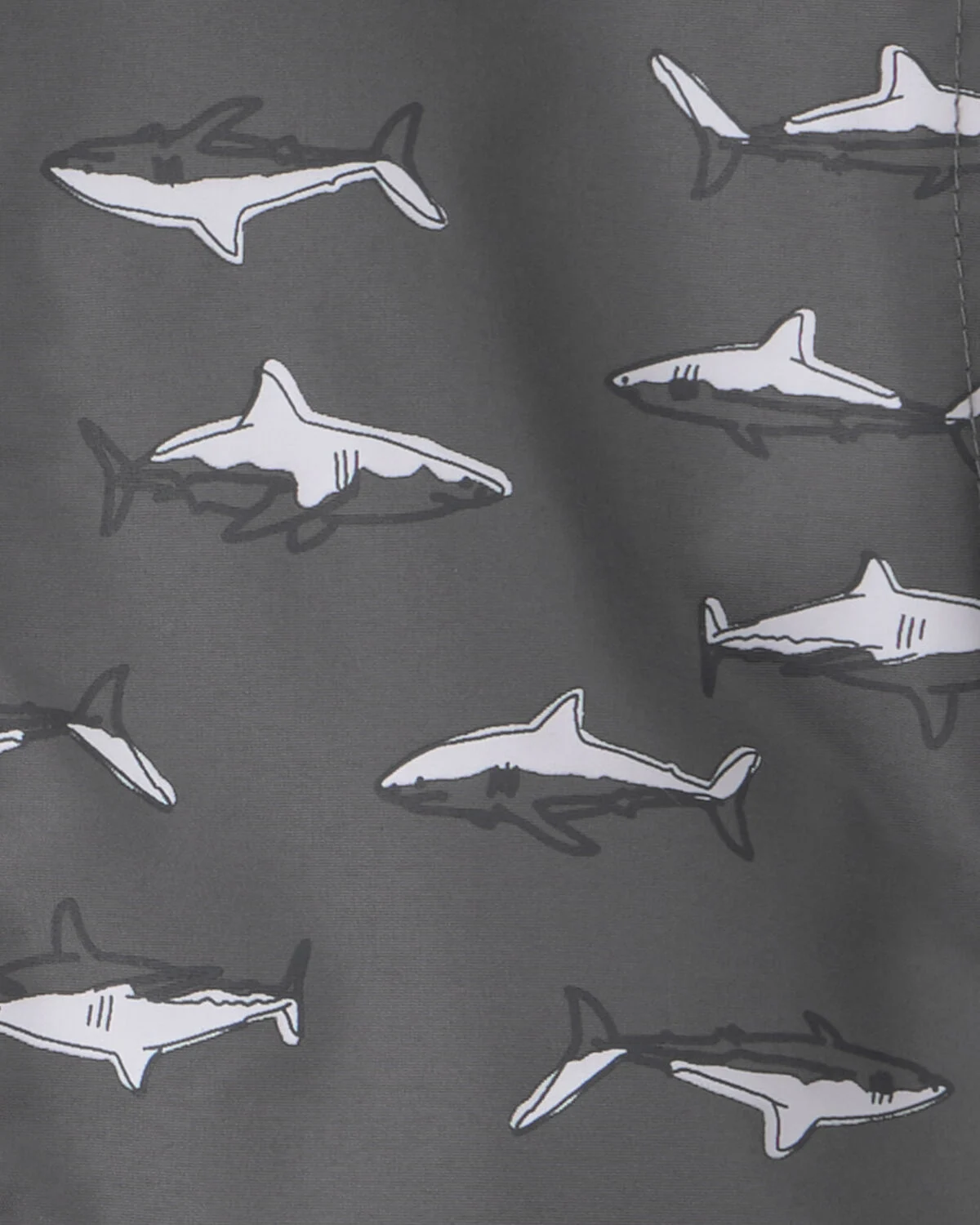 Toddler Boy Shark Raincoat - Grey - Image 3