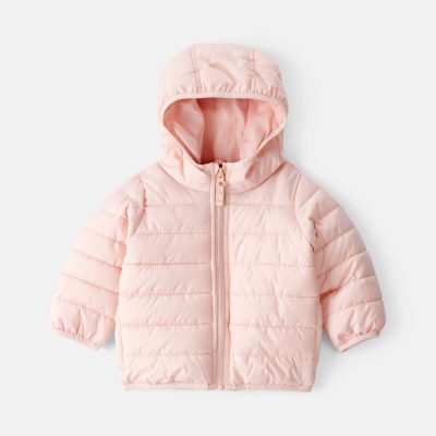 Baby Girl Midweight Packable Puffer - Pink
