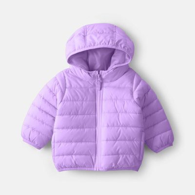 Baby Girl Midweight Packable Puffer - Purple