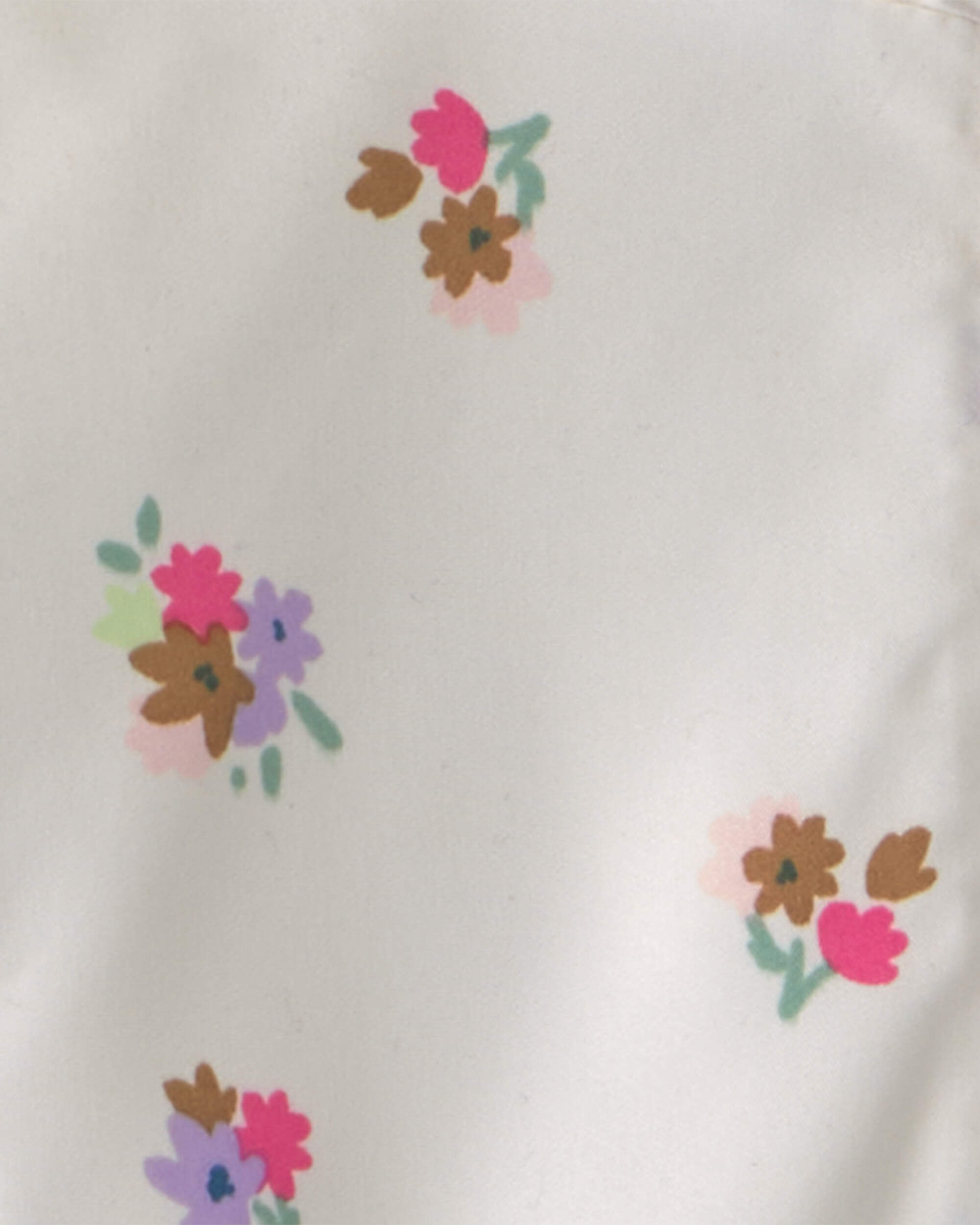 Baby Girl Floral Hooded Midweight Winter Jacket - Cream - Image 4