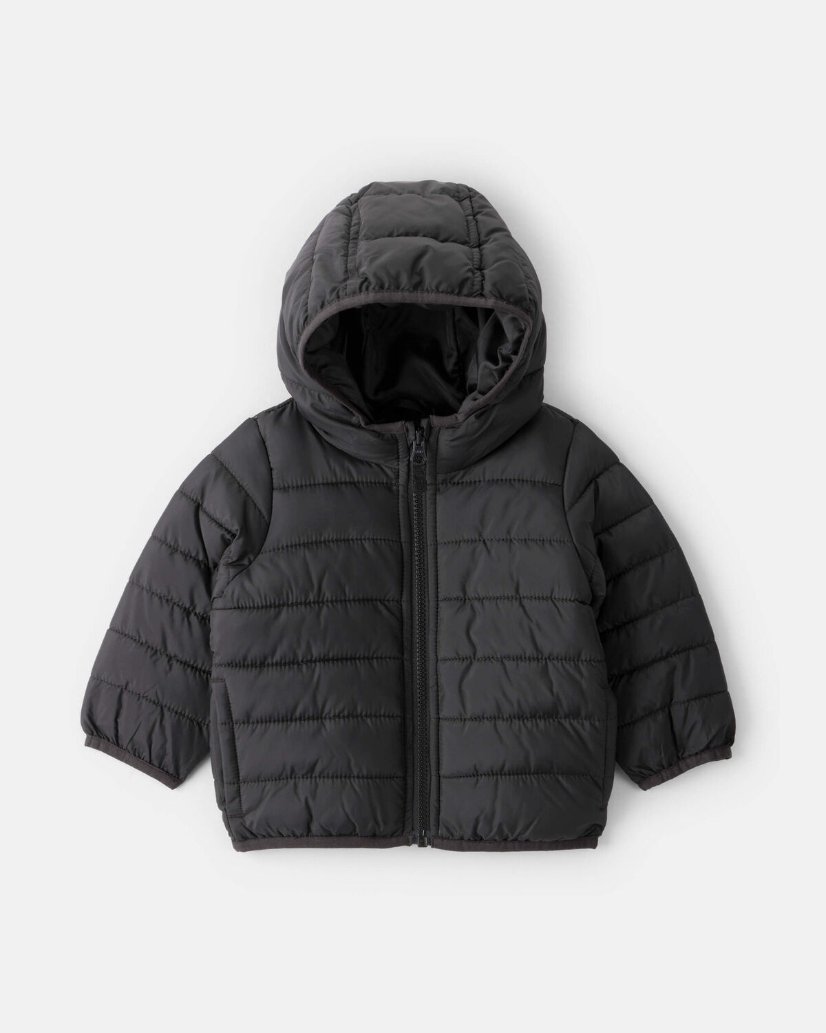Baby Boy Midweight Packable Puffer - Black