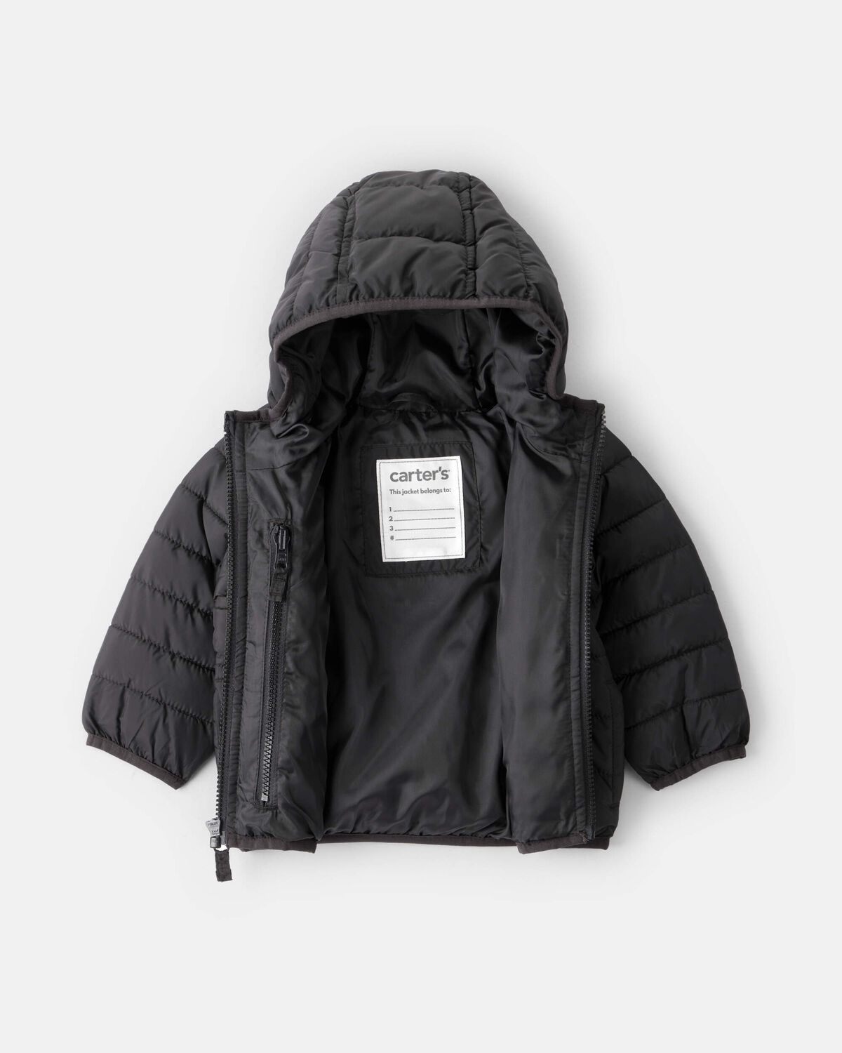 Baby Boy Midweight Packable Puffer - Black - Image 2