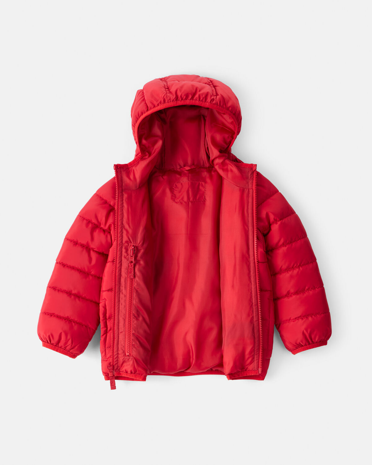 Baby Boy Midweight Packable Puffer - Red - Image 2