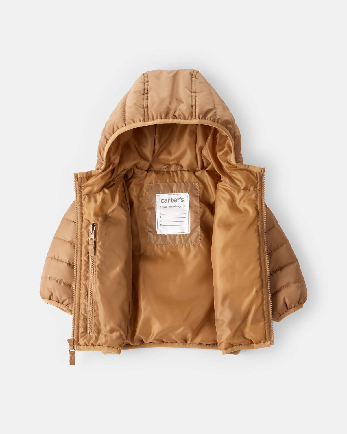 Baby Boy Midweight Packable Puffer - Brown - Image 2