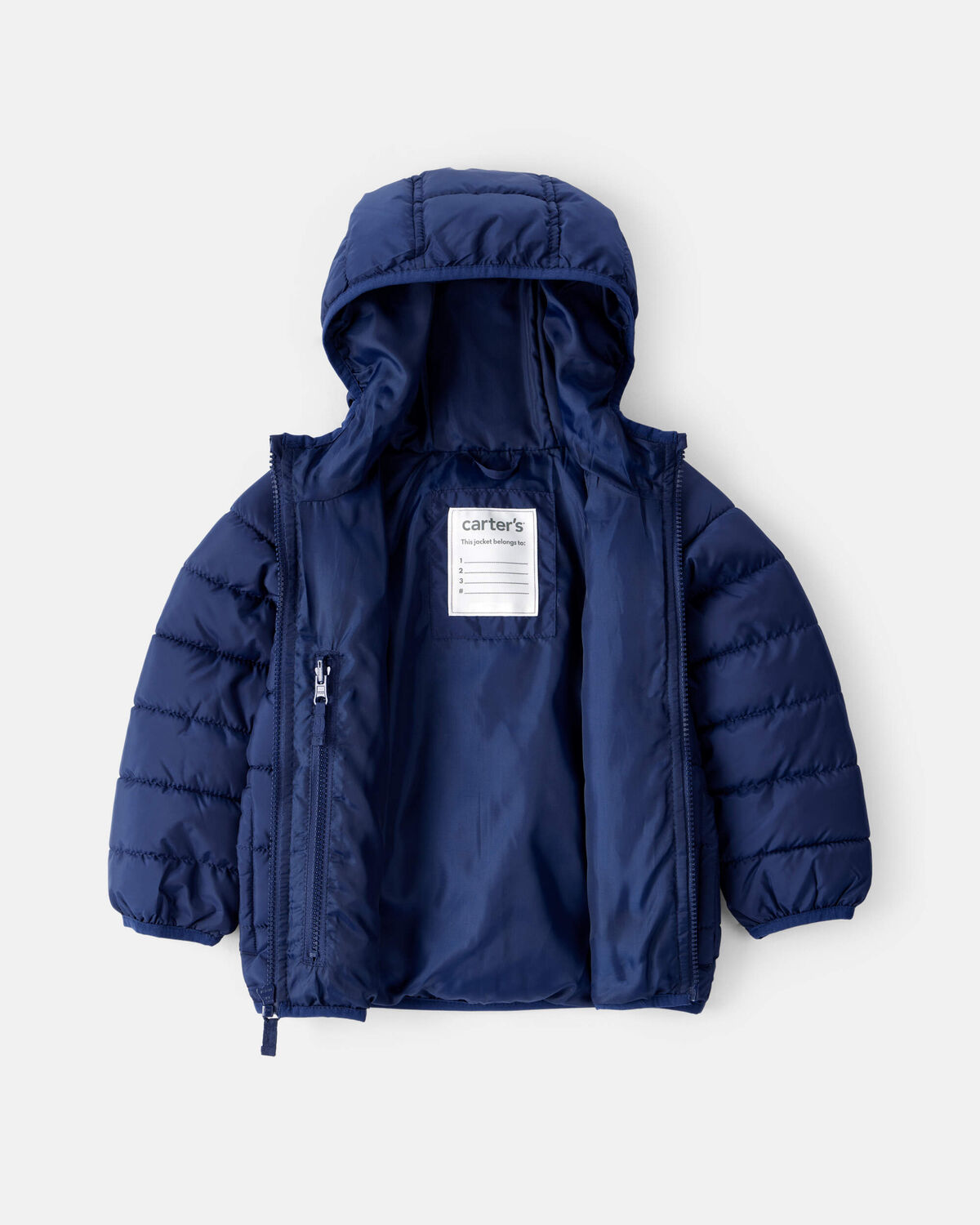 Toddler Boy Midweight Packable Puffer - Navy Blue - Image 2