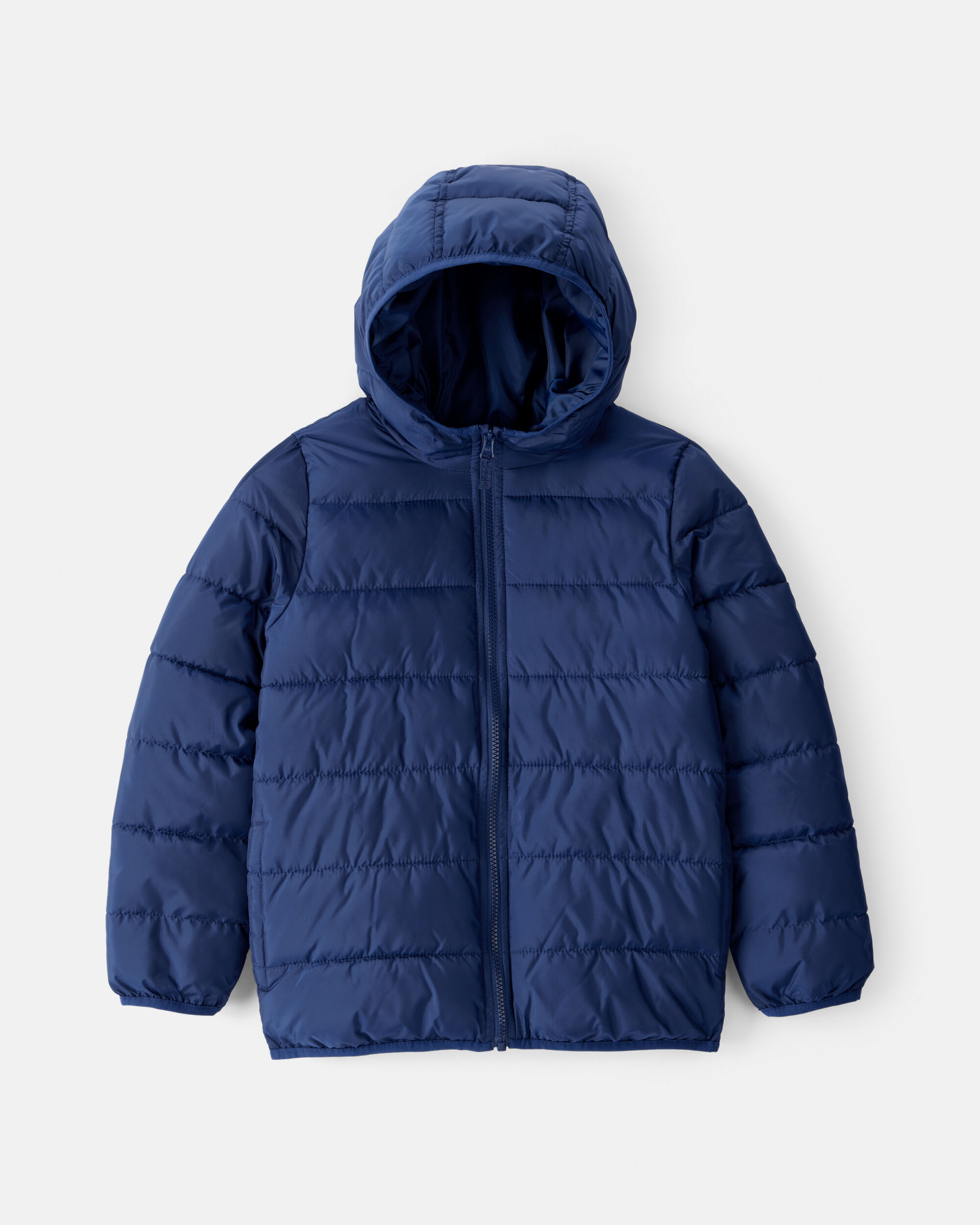Boys Midweight Packable Puffer - Black - Image 6